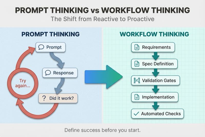 Prompt Thinking vs Workflow Thinking